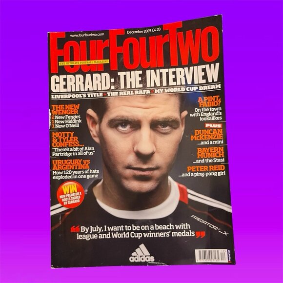 Four Four Two UK Magazine Steven Gerrard The Interview December 2009 - Picture 1 of 4